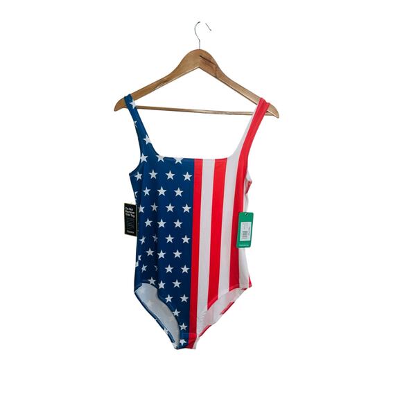 Tipsy Elves American Flag One Piece Swimsuit Women’s Medium NWT - Picture 6 of 11